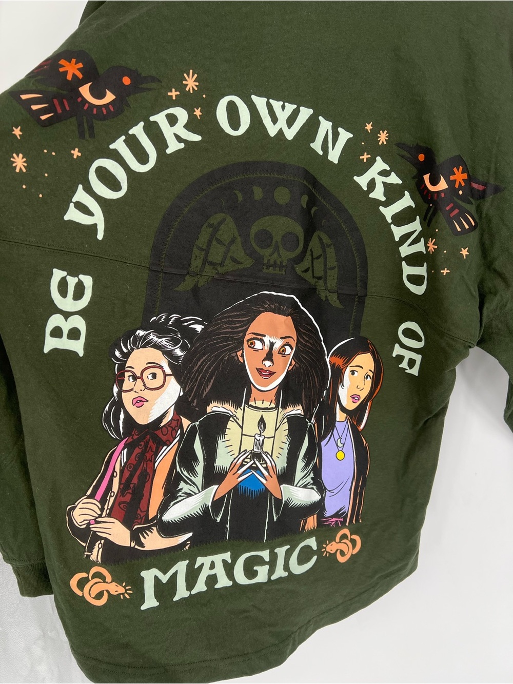 Disney Spirit Jersey Hocus Pocus Haunted Mansion Halloween Womens M Green - Picture 9 of 13